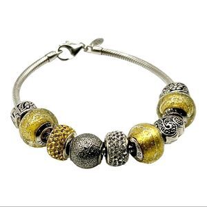 New Sterling Silver Reflection Bead Bracelet